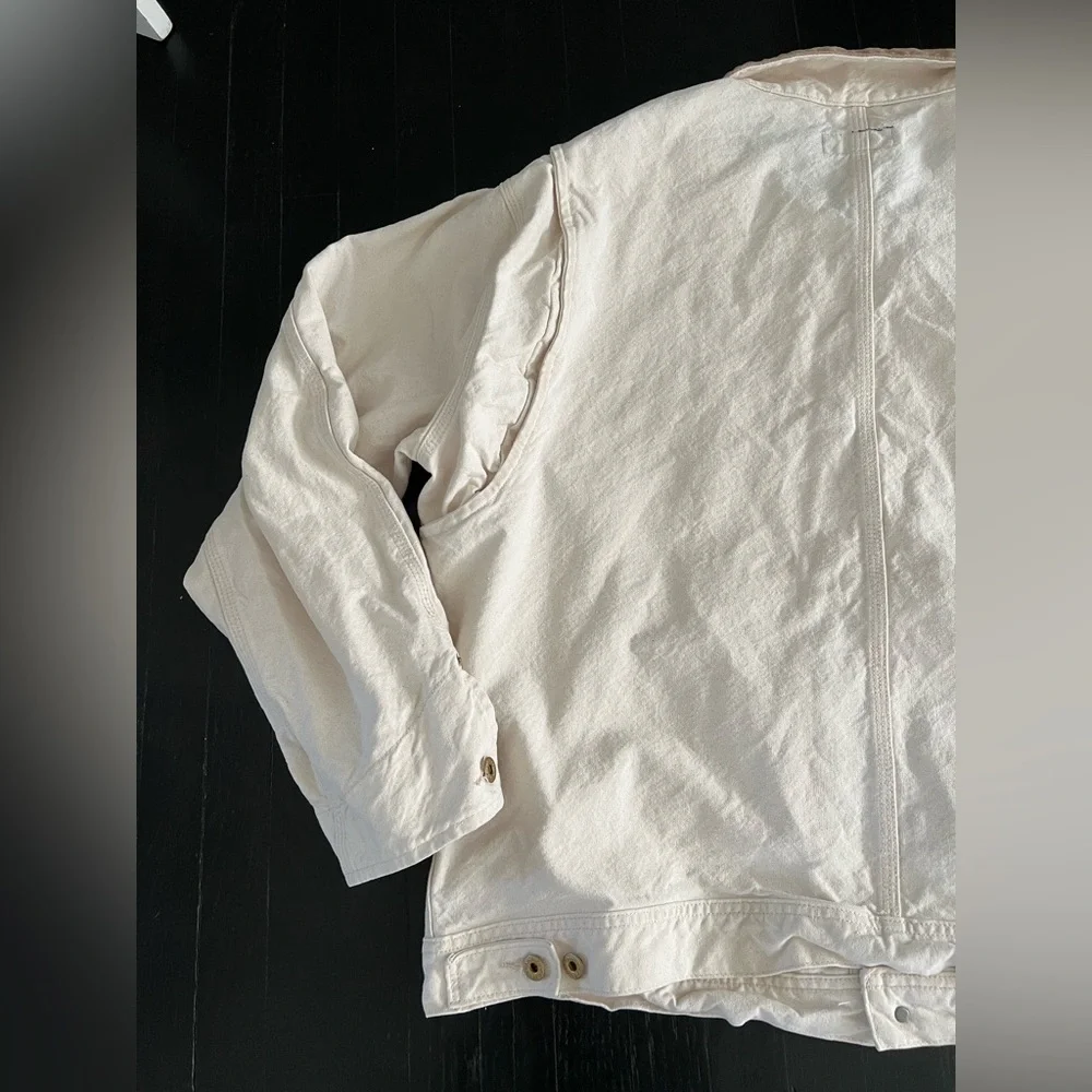 Ralph Lauren Men's Cream and Tan Shirt Jacket size XXL